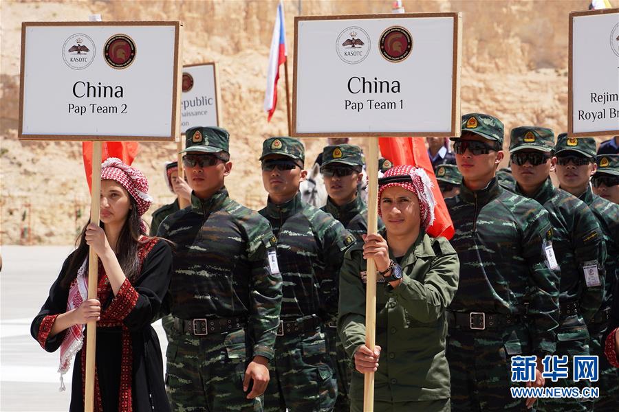 中国武警代表队参加约旦“勇士竞赛”国际特种兵比武