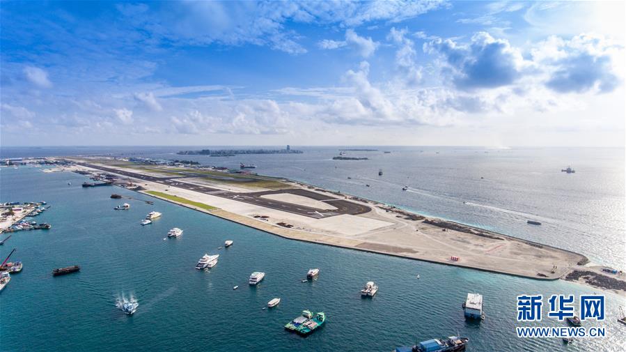 马尔代夫国际机场新跑道举行试飞仪式
